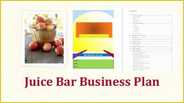 Juice Bar Business Plan Template Free Of Juice Bar Business Plan Template