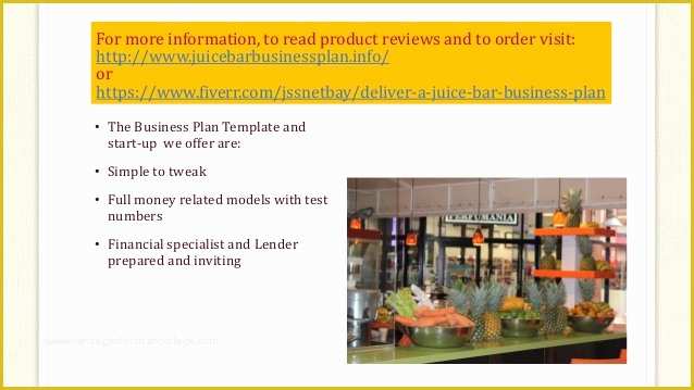 Juice Bar Business Plan Template Free Of Juice Bar Business Plan Template