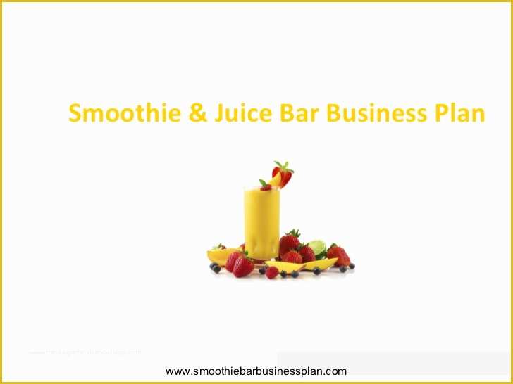 Juice Bar Business Plan Template Free Of Smoothie and Juice Bar Business Plan