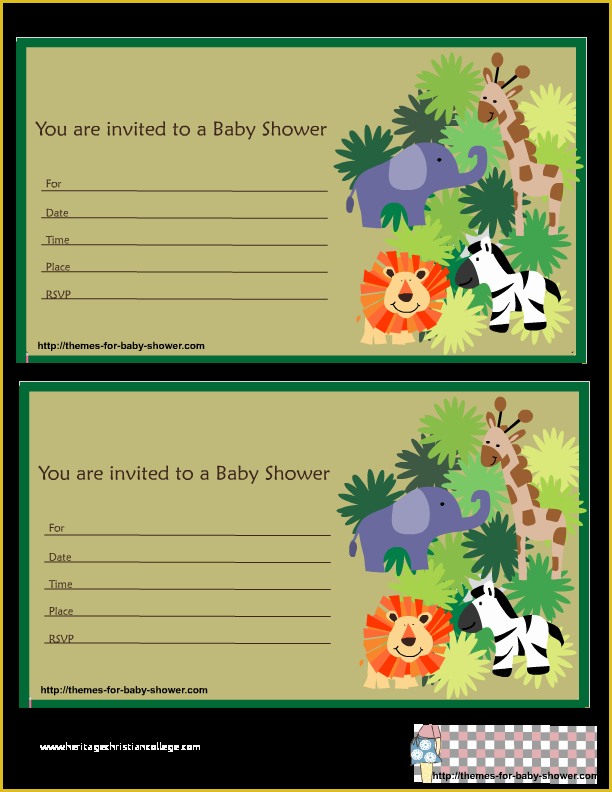 Jungle Baby Shower Invitations Free Template Of 6 Free Printable Safari Baby Shower Invitations