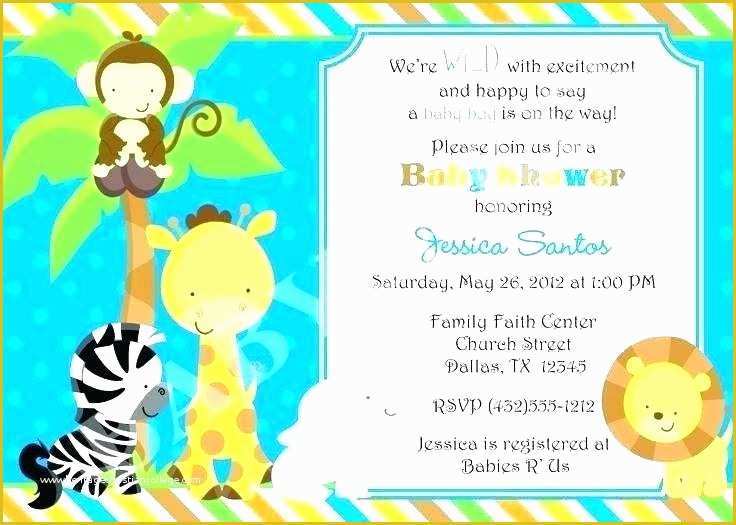 Jungle Baby Shower Invitations Free Template Of Jungle Baby Shower Invitations Invitation Templates Free