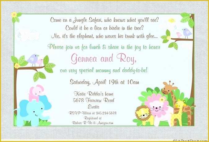 Jungle Baby Shower Invitations Free Template Of Jungle Baby Shower Invitations Jungle Baby Shower