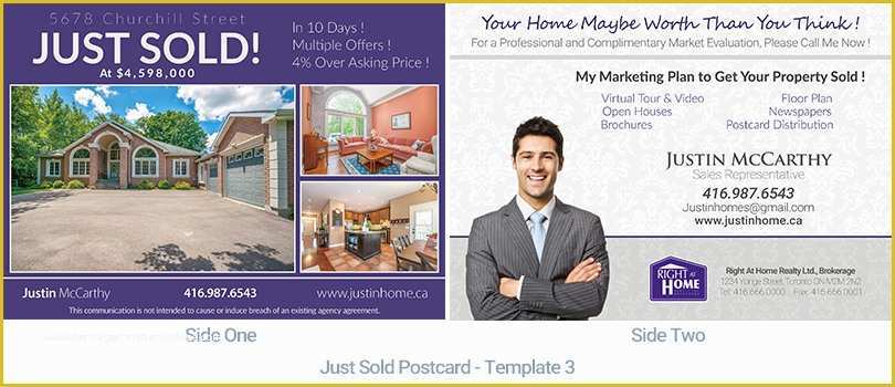 Just sold Postcard Templates Free Of Real Estate Postcard Houssmax