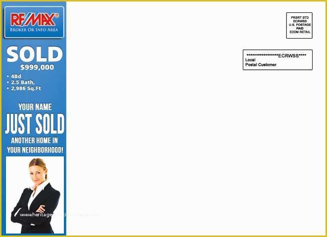 Just sold Postcard Templates Free Of Remax Eddm Just sold Postcards