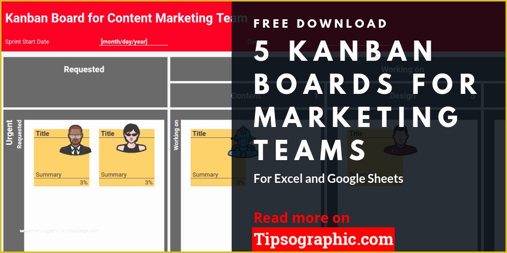 Kanban Board Template Free Of 5 Kanban Boards for Marketing Team Excel Free Download