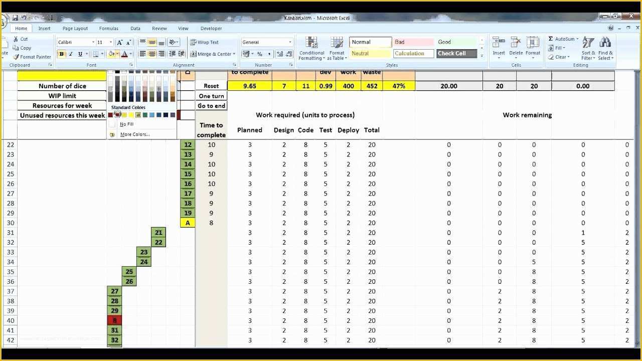Kanban Board Template Free Of Excel Kanban Demonstration tool