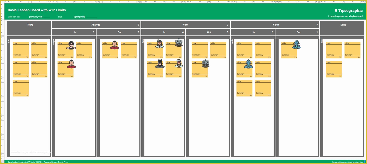 Kanban Board Template Free Of Pinterest