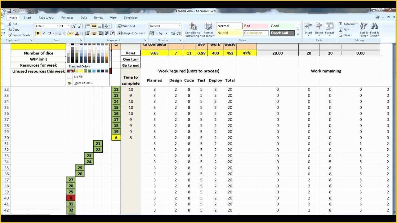 Kanban Templates Free Of Excel Kanban Demonstration tool