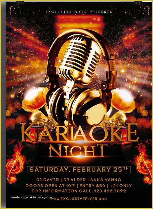 Karaoke Flyer Template Free Of 19 Karaoke Night Flyer Templates