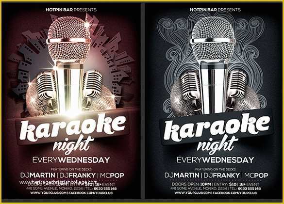 Karaoke Flyer Template Free Of 19 Karaoke Night Flyer Templates
