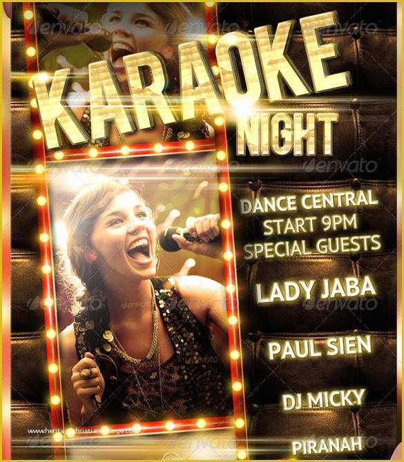 Karaoke Flyer Template Free Of 19 Karaoke Night Flyer Templates