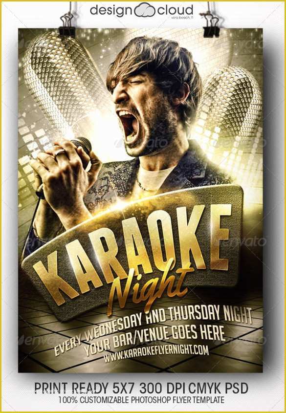 Karaoke Flyer Template Free Of 19 Karaoke Night Flyer Templates