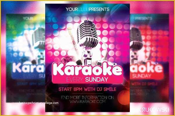 Karaoke Flyer Template Free Of 21 Karaoke Flyer Templates Free Premium Psd