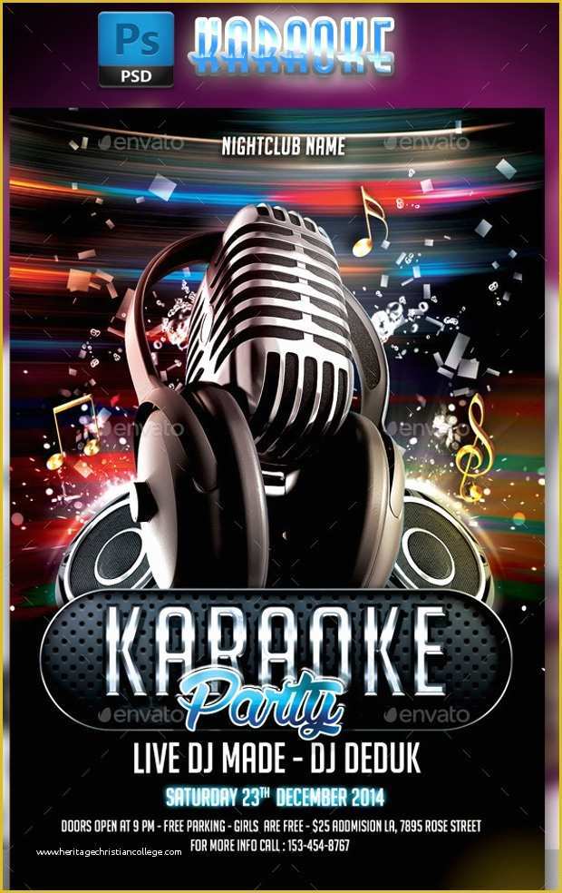 Karaoke Flyer Template Free Of 23 Awesome Karaoke Flyer Designs Psd Word Ai Eps