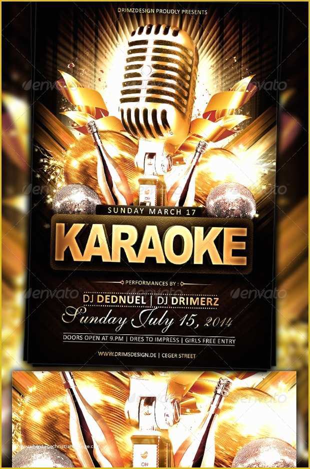 Karaoke Flyer Template Free Of 23 Awesome Karaoke Flyer Designs Psd Word Ai Eps
