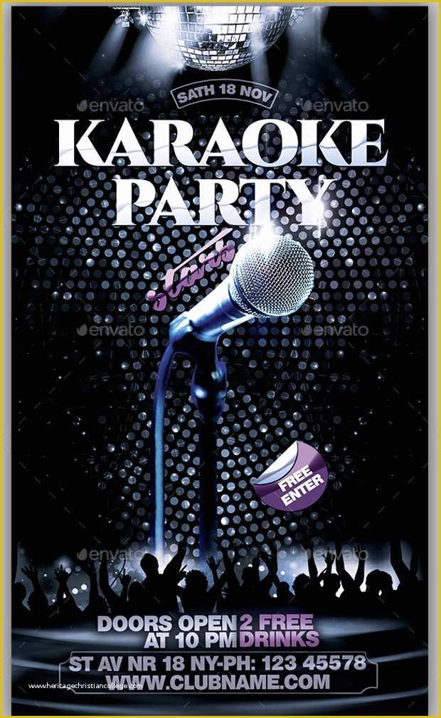 Karaoke Flyer Template Free Of 23 Awesome Karaoke Flyer Designs Psd Word Ai Eps