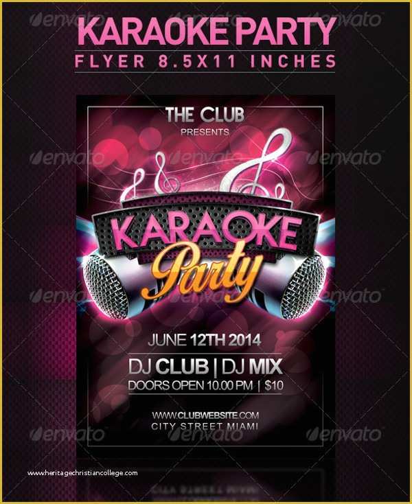 Karaoke Flyer Template Free Of 24 Awesome Karaoke Flyer Templates & Creatives Psd