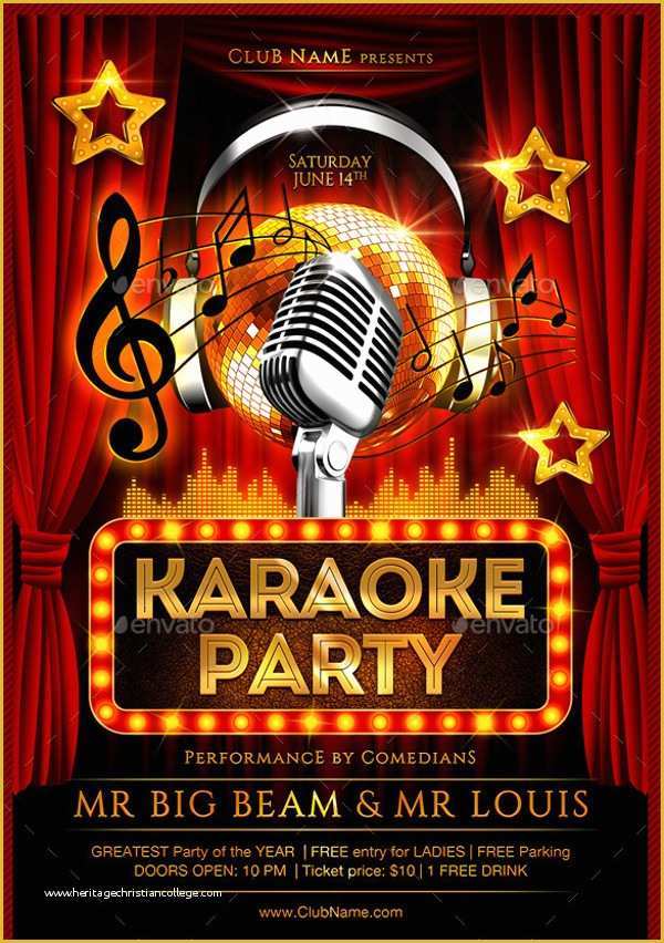Karaoke Flyer Template Free Of 24 Awesome Karaoke Flyer Templates & Creatives Psd