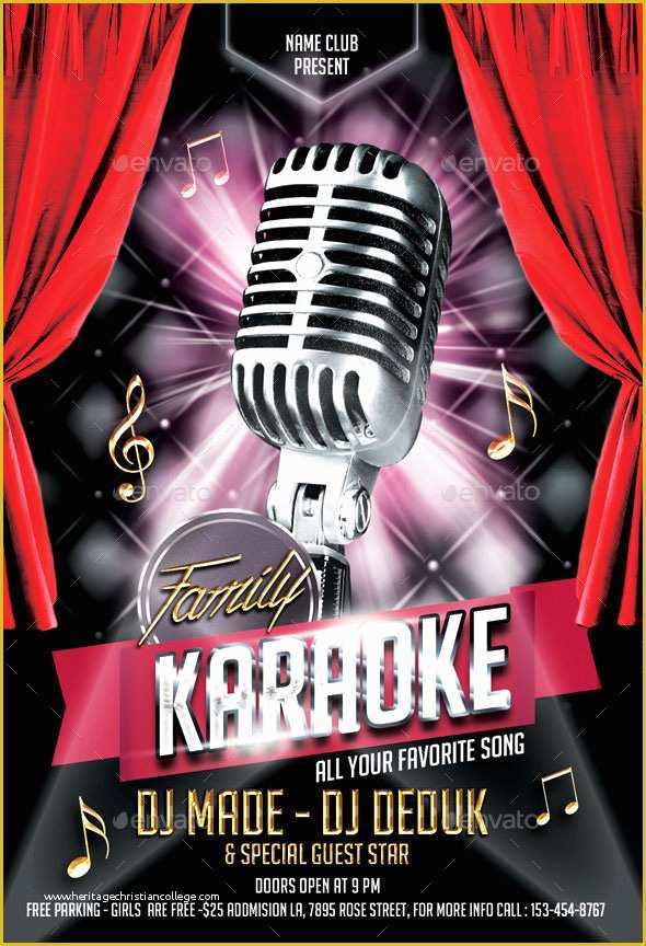 Karaoke Flyer Template Free Of 55 Club &amp; Party event Flyer Templates Tutorial Zone