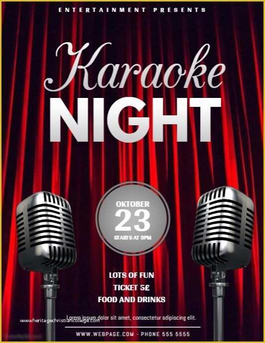 Karaoke Flyer Template Free Of 9 Best Karaoke Flyer Template Images On Pinterest