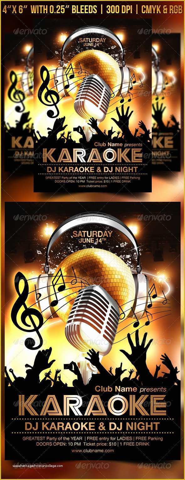 Karaoke Flyer Template Free Of Karaoke Flyer Template by Gugulanul