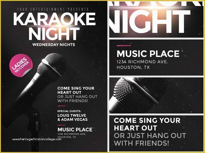 Karaoke Flyer Template Free Of Karaoke Night Flyer Template Flyerheroes