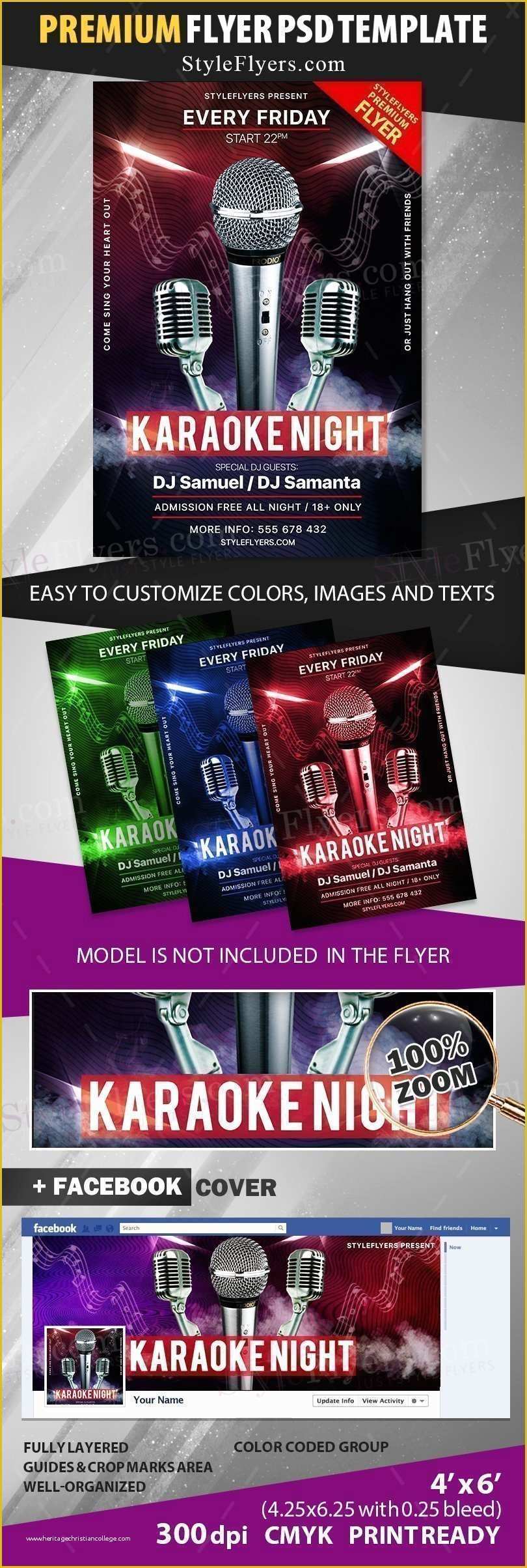 Karaoke Flyer Template Free Of Karaoke Night Psd Flyer Template Styleflyers