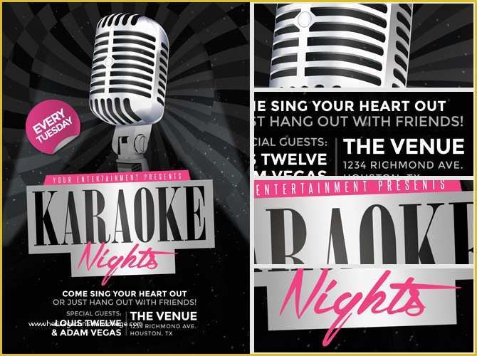 Karaoke Flyer Template Free Of Karaoke Nights Flyer Template 2 Flyerheroes