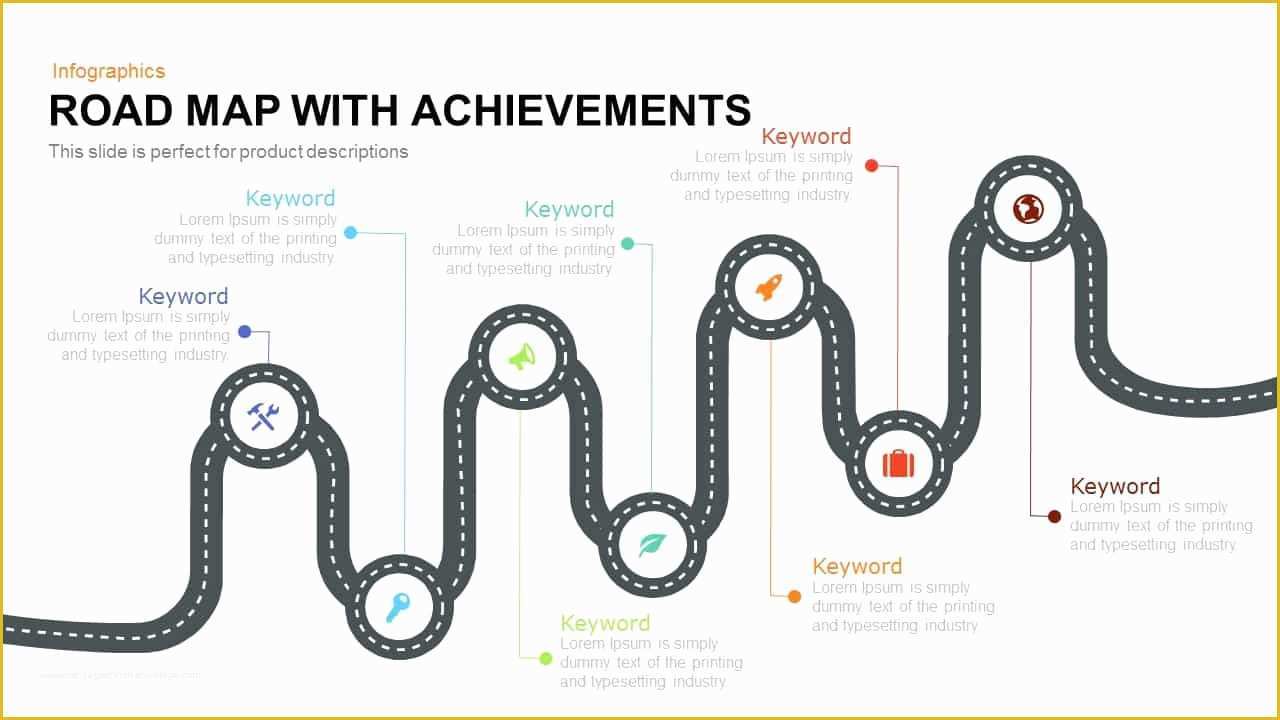 Keynote Roadmap Template Free Of Road Map Powerpoint Template with Achievements and Keynote