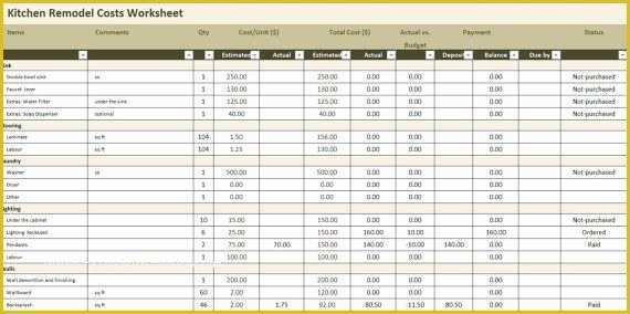 Kitchen Remodeling Templates Free Of Kitchen Remodel Estimator Excel – Wow Blog