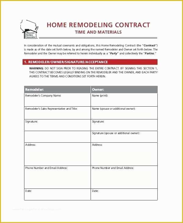 Kitchen Remodeling Templates Free Of Kitchen Remodeling Contract Sample – Wow Blog