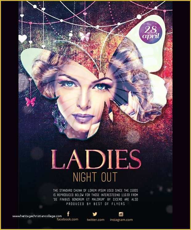 Ladies Night Out Flyer Template Free Of 20 La S Night Flyer Templates Printable Psd Ai