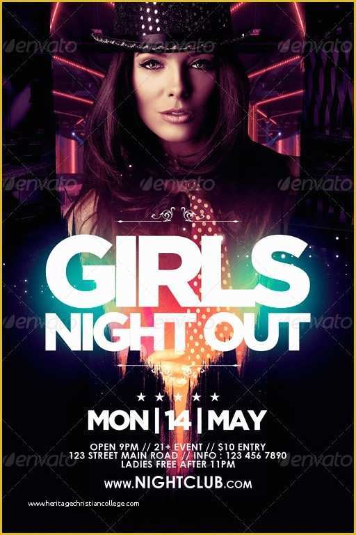 Ladies Night Out Flyer Template Free Of Ffflyer