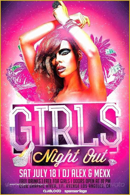 Ladies Night Out Flyer Template Free Of Ffflyer