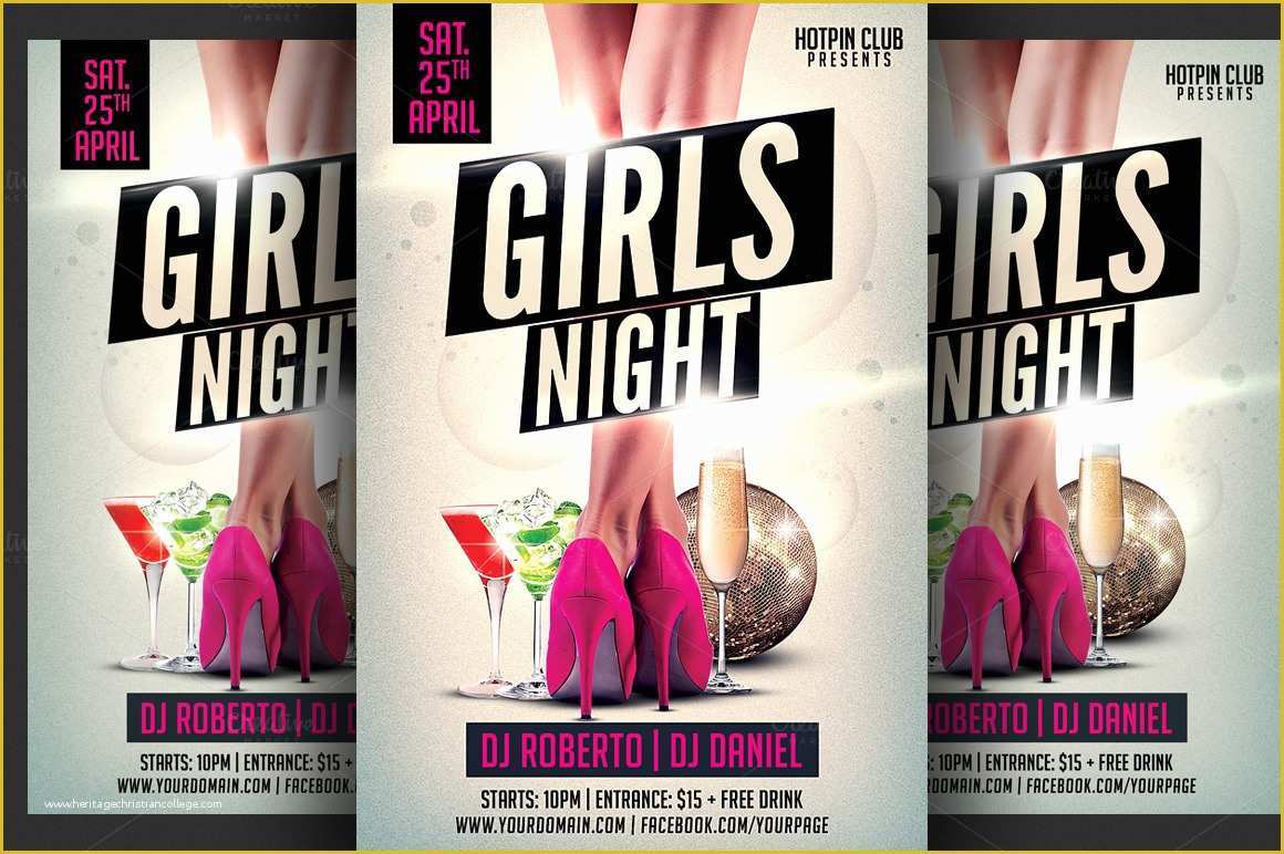 Ladies Night Out Flyer Template Free Of Girls La S Night Party Flyer Flyer Templates On