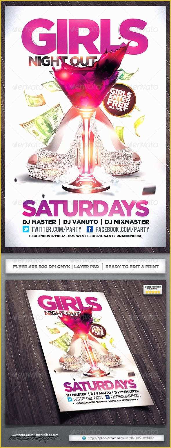 Ladies Night Out Flyer Template Free Of Girls Night Out Flyer