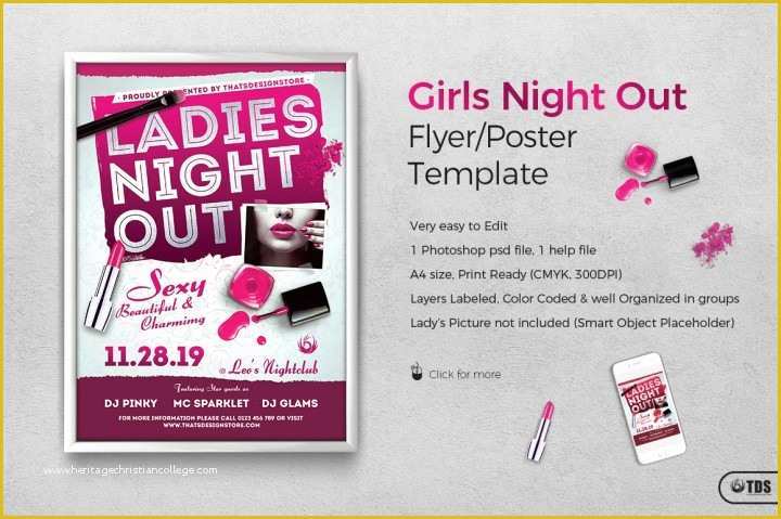 Ladies Night Out Flyer Template Free Of Girls Night Out Flyer Template by thats Design Store