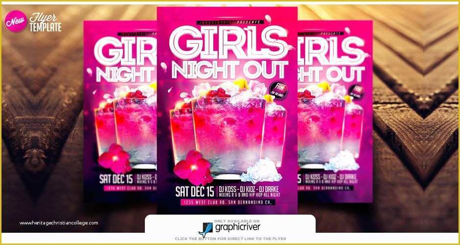 Ladies Night Out Flyer Template Free Of Girls Night Out Flyer Template La S Night Flyer