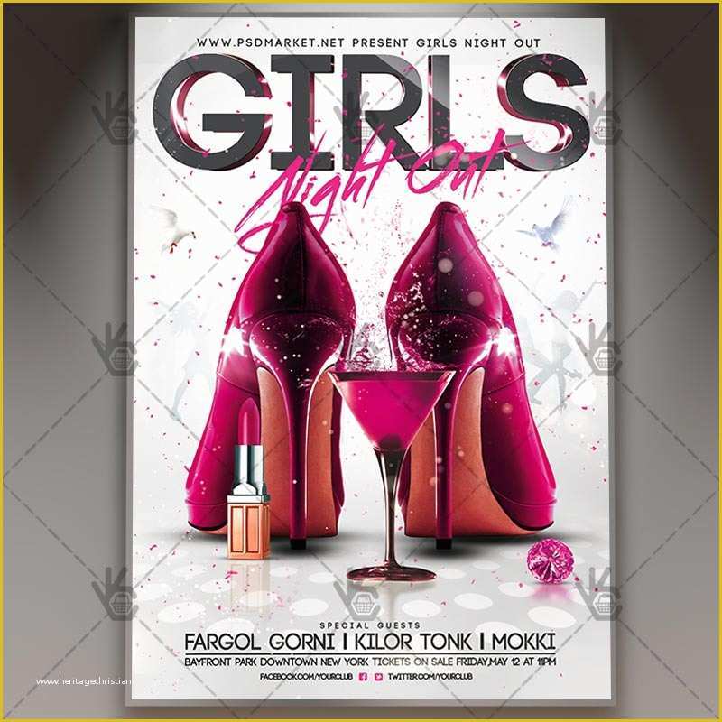 Ladies Night Out Flyer Template Free Of Girls Night Out Premium Flyer Psd Template