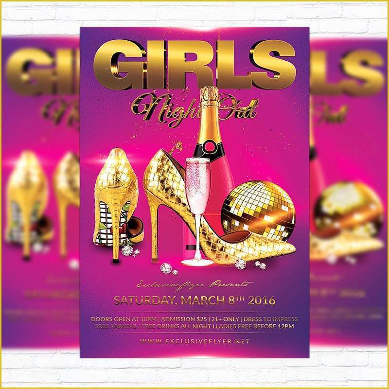 Ladies Night Out Flyer Template Free Of Girls Night Out – Premium Flyer Template Cover