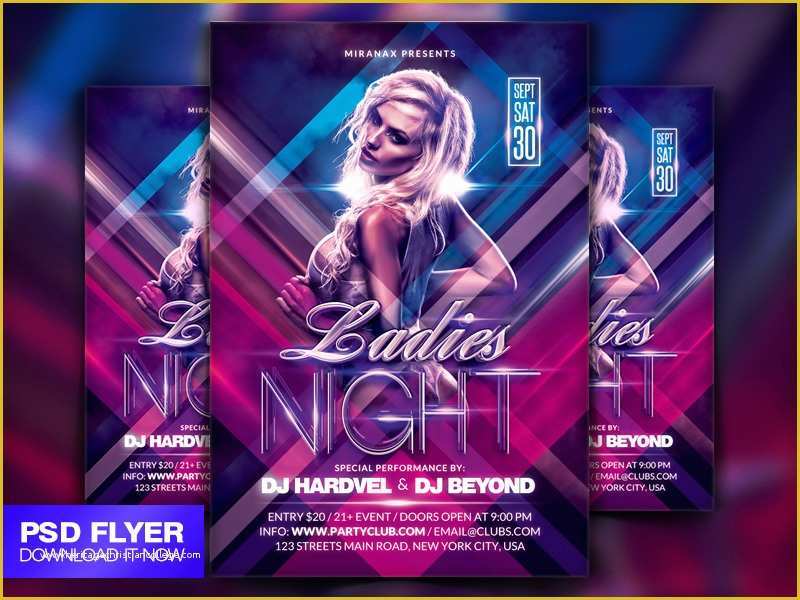 Ladies Night Out Flyer Template Free Of La S Night Flyer Template Psd by Art Miranax On Deviantart