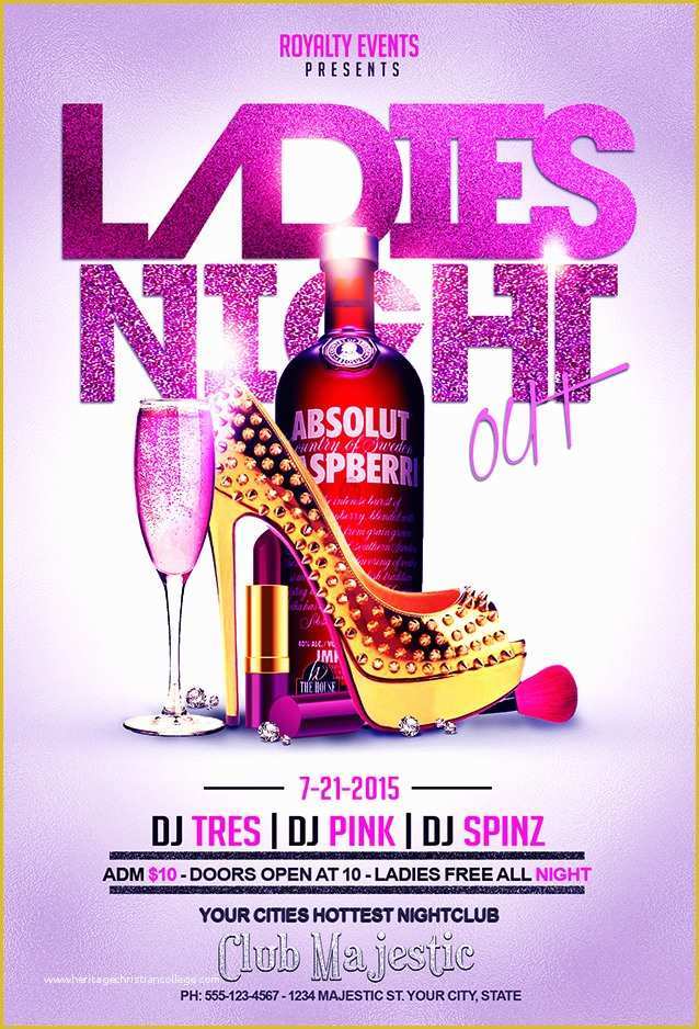 Ladies Night Out Flyer Template Free Of La S Night Out Flyer Templ La S Night Flyer Templa