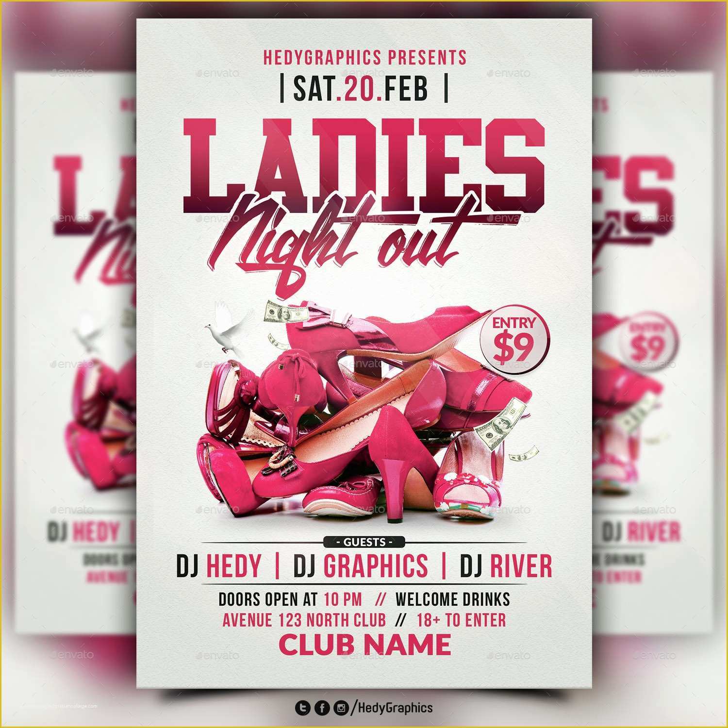 Ladies Night Out Flyer Template Free Of La S Night Out Flyer Template by Hedygraphics