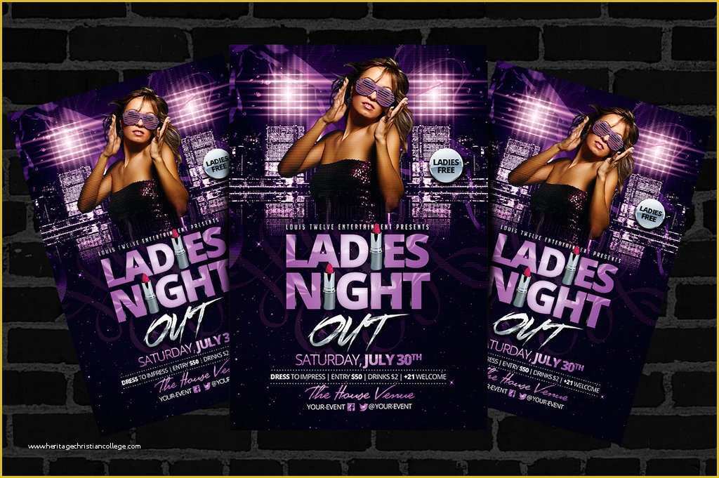 Ladies Night Out Flyer Template Free Of La S Night Out Flyer Template by Louistwelve Design On