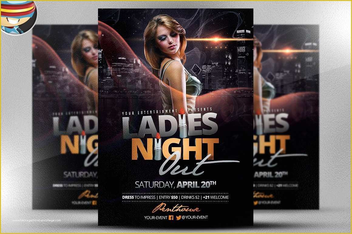 Ladies Night Out Flyer Template Free Of La S Night Out Flyer Template Flyer Templates