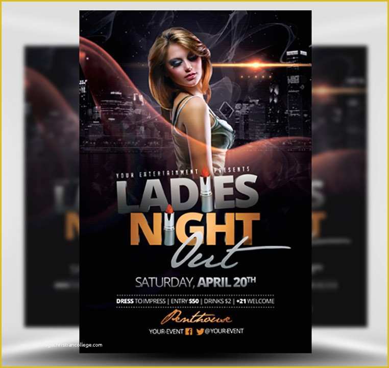 Ladies Night Out Flyer Template Free Of La S Night Out Flyer Template Flyerheroes