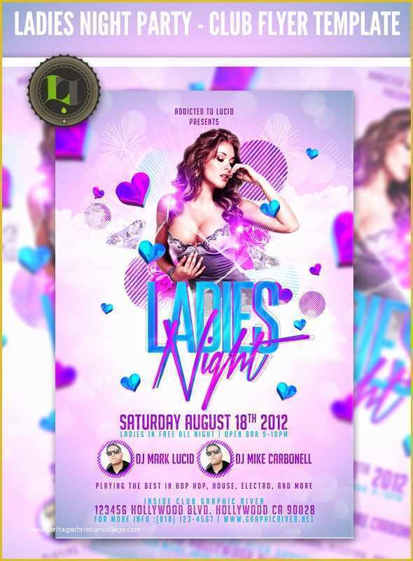 Ladies Night Out Flyer Template Free Of La S Night Party Club Psd Flyer Template by