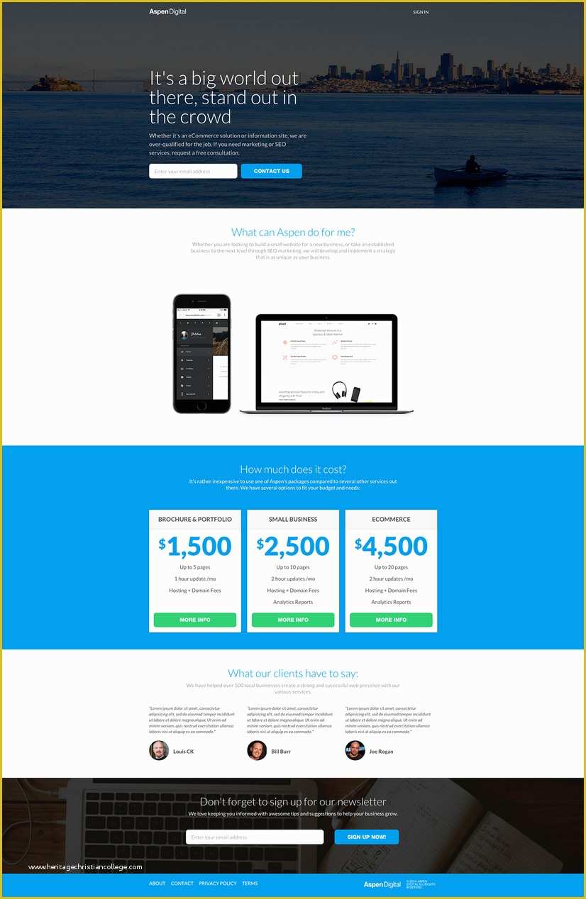 Landing Page Templates Free Download In HTML Of 10 Best Free Website HTML5 Templates – April 2015
