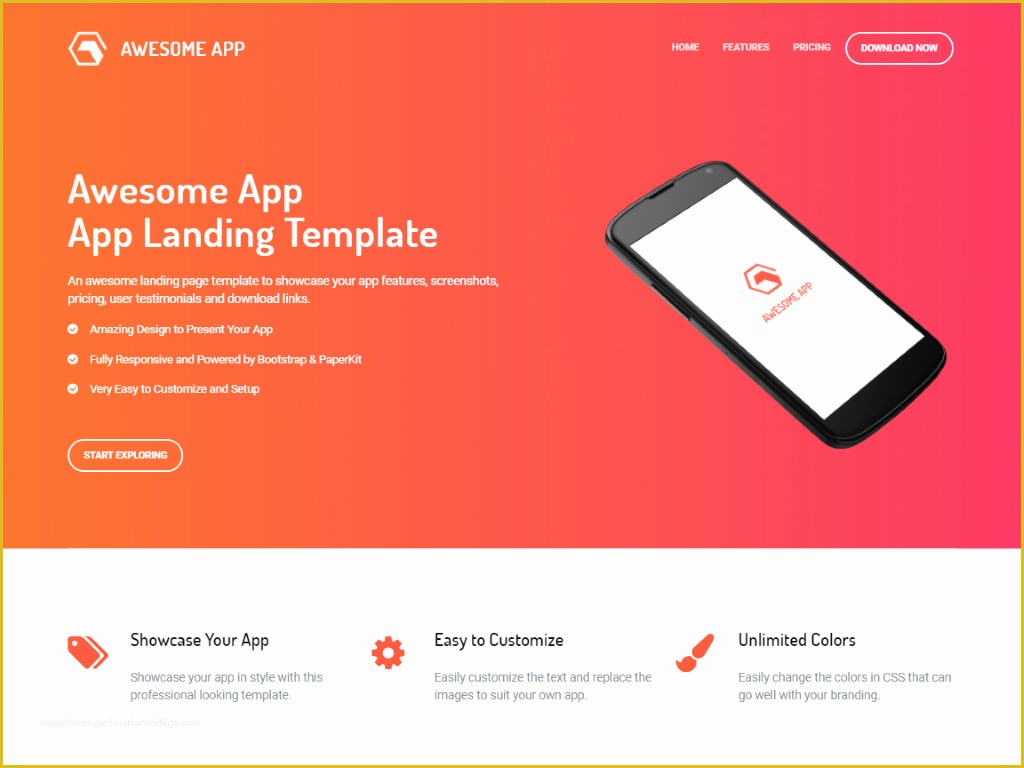 Landing Page Templates Free Download In HTML Of 15 Mobile App Landing Page Templates Built with Bootstrap