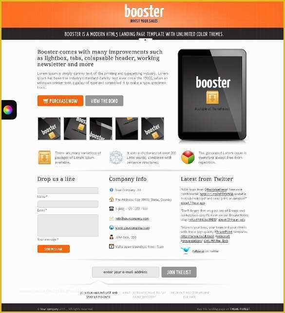 Landing Page Templates Free Download In HTML Of 20 HTML5 Landing Page themes & Templates